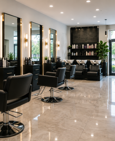 Clean modern salon interior in Linthicum Heights MD