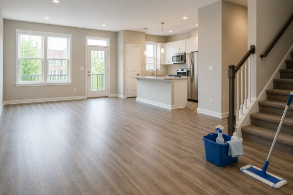 Clean empty apartment prepared with professional move in move out cleaning in Linthicum Heights MD